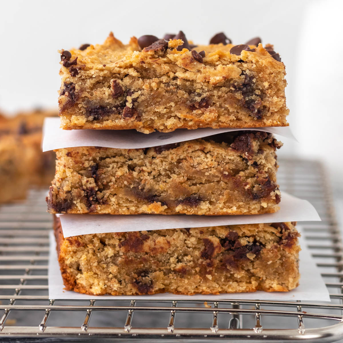 Blondies de Grão-de-Bico