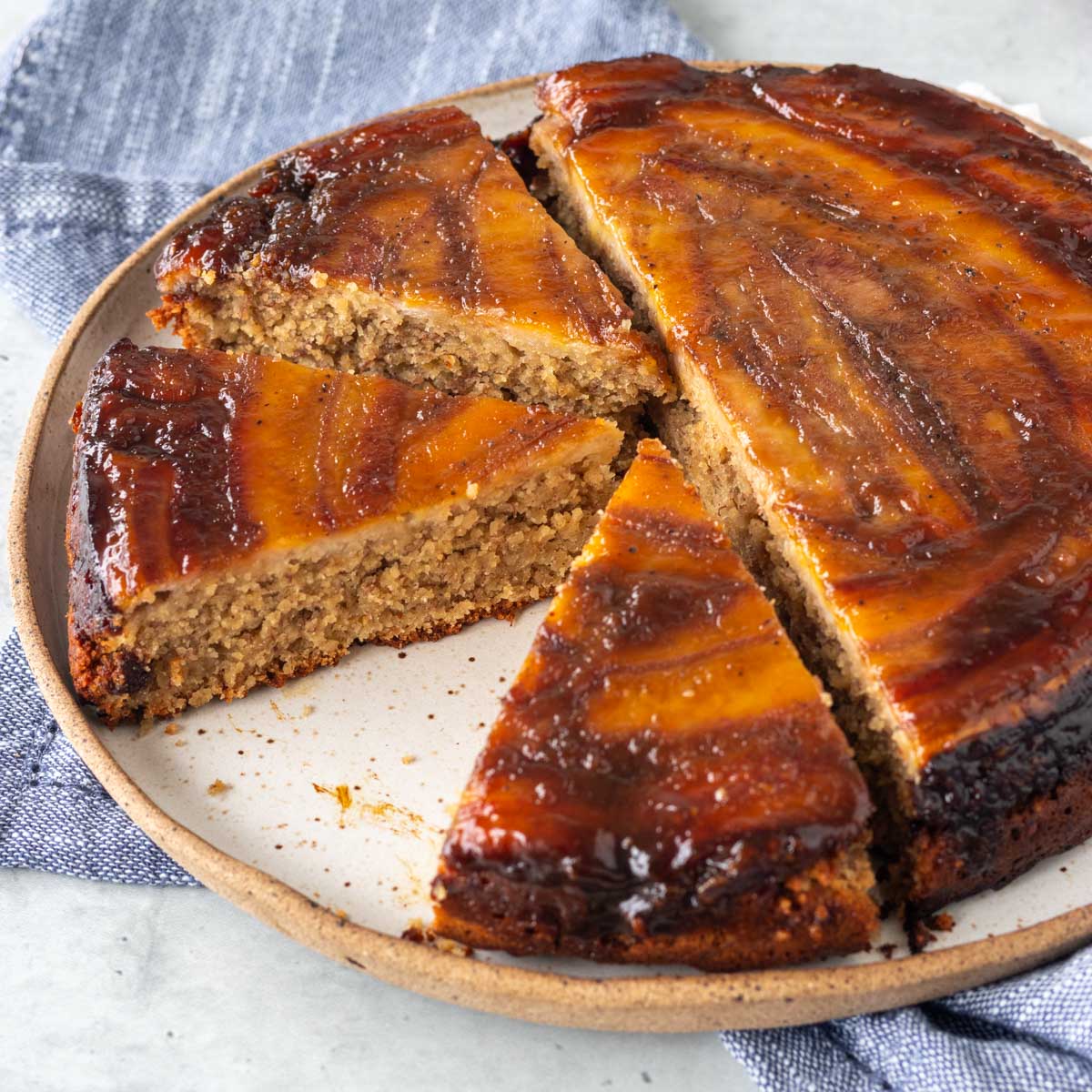 Bolo de Banana Invertido