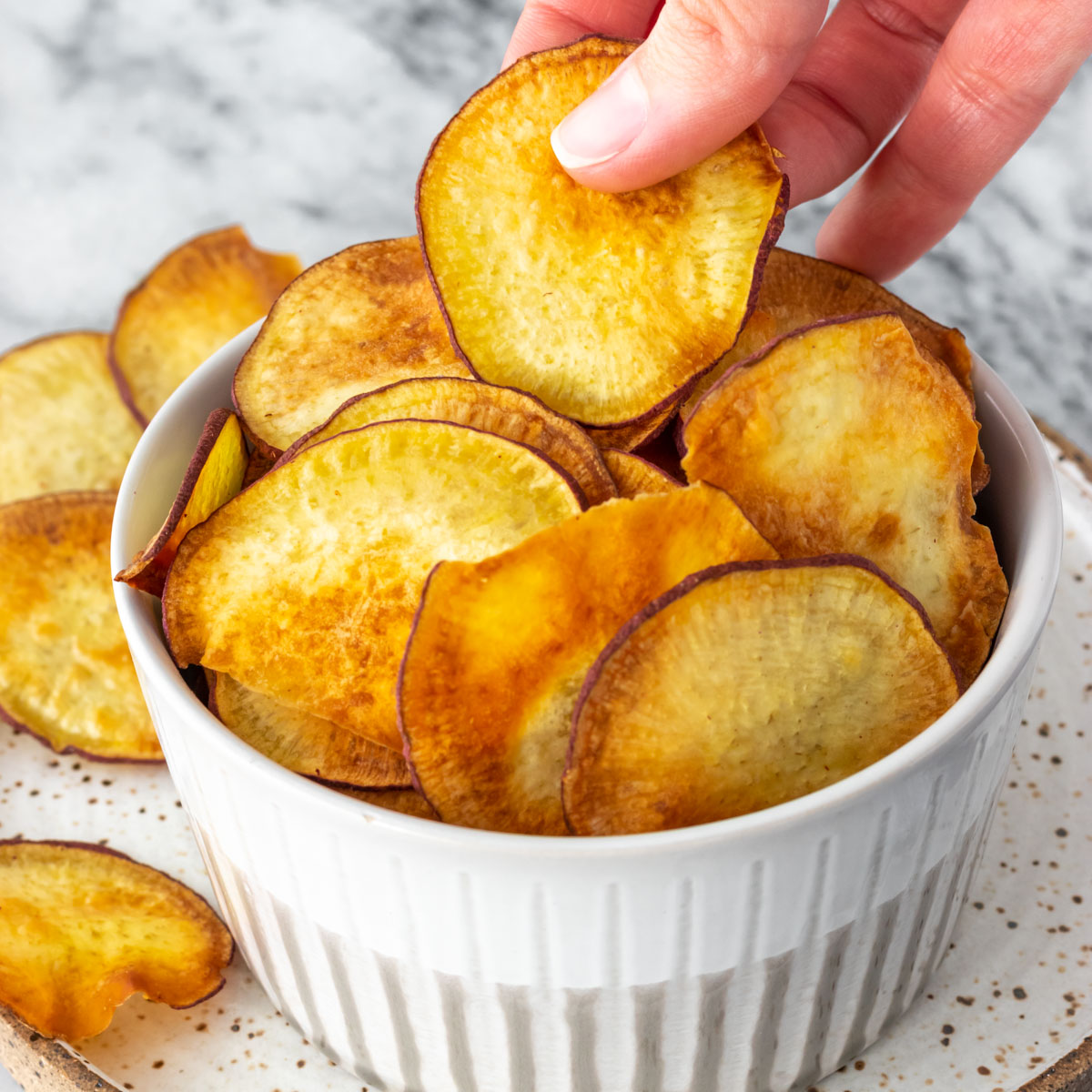 Chips de Batata-Doce Assados