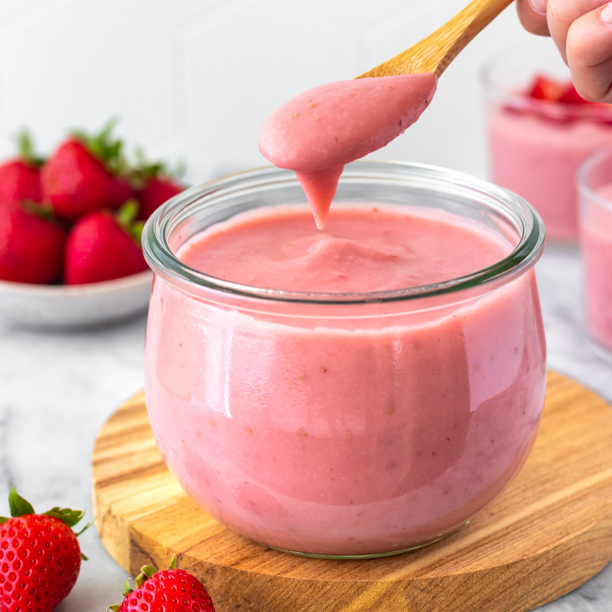 Danoninho de Inhame com Morango