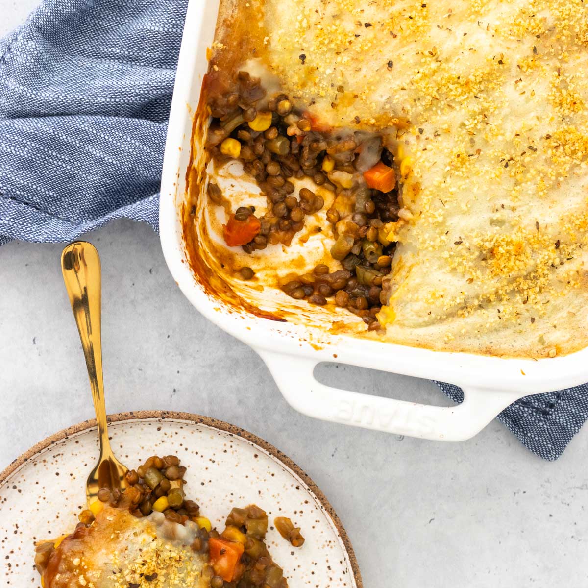 Escondidinho de Lentilha com Batata