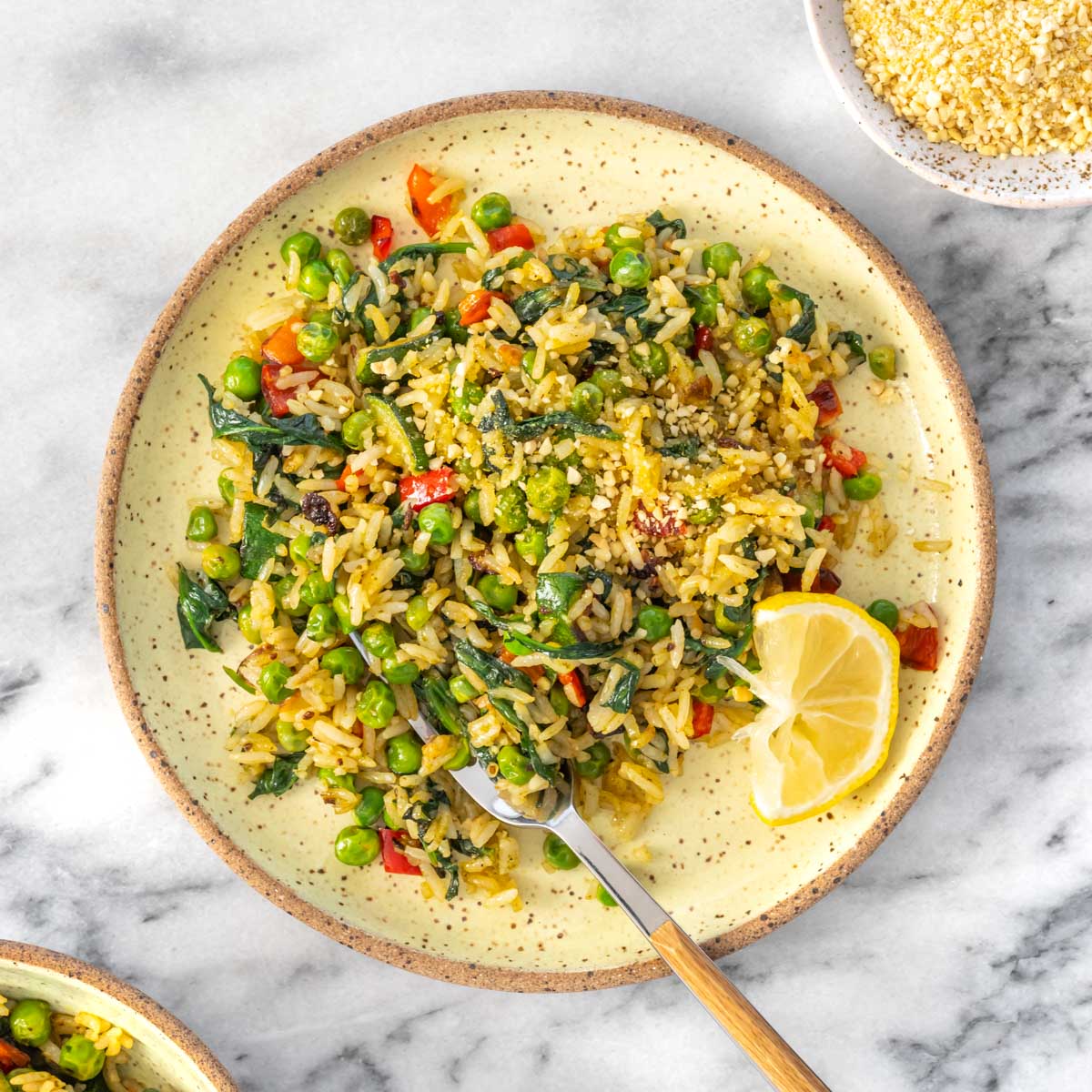 Mexido de Arroz com Pesto e Vegetais