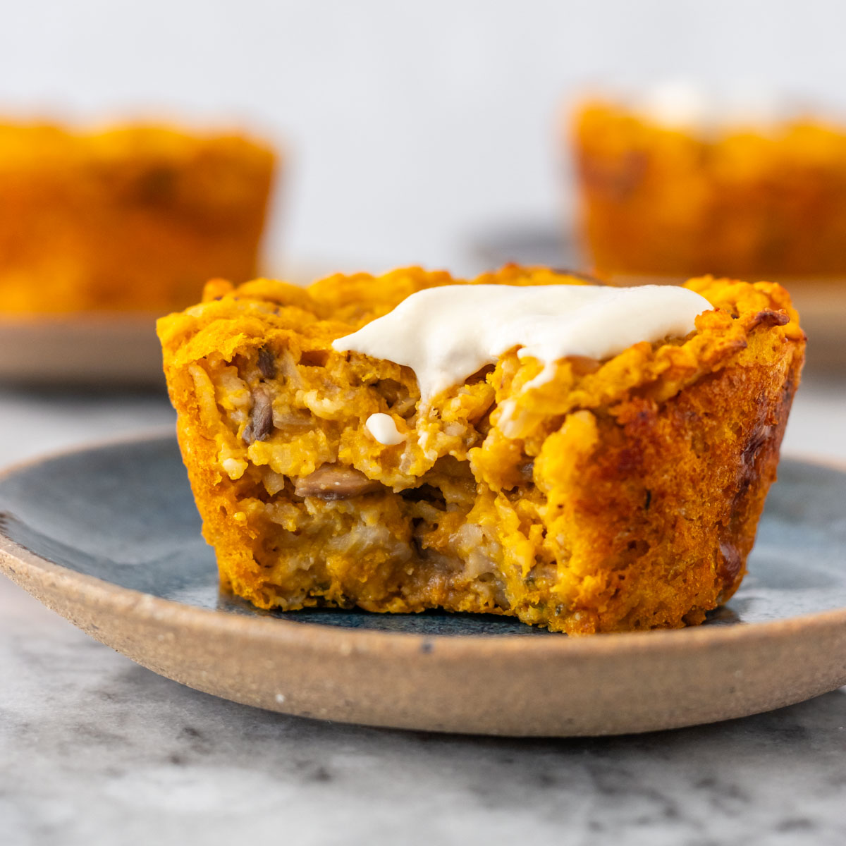 Muffins de Aveia com Abóbora e Cogumelos