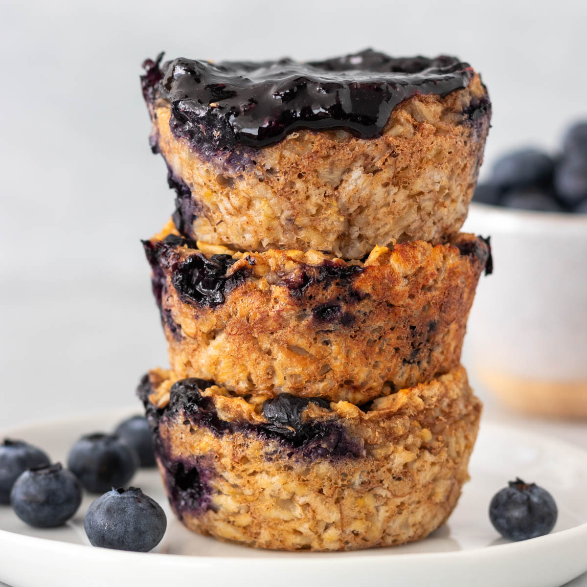 Muffins de Aveia com Banana e Mirtilos