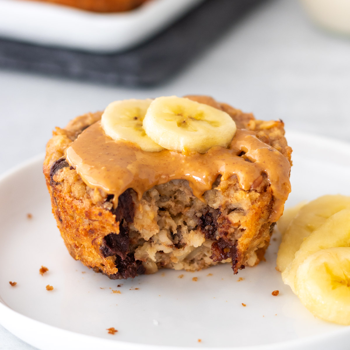 Muffins de Aveia com Banana e Pasta de Amendoim