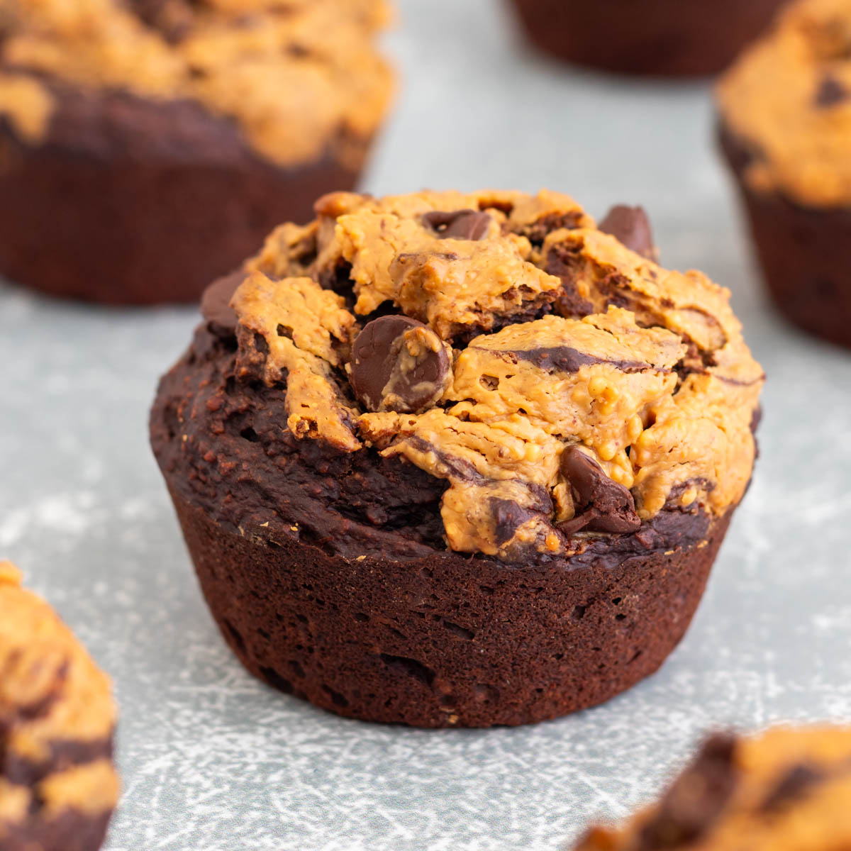 Muffins de Chocolate com Banana e Pasta de Amendoim