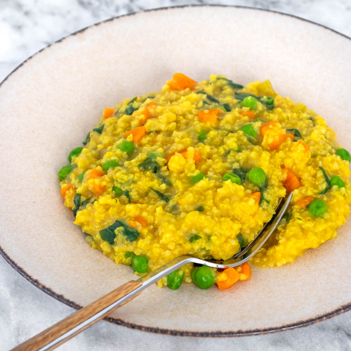 Painço Cremoso com Vegetais