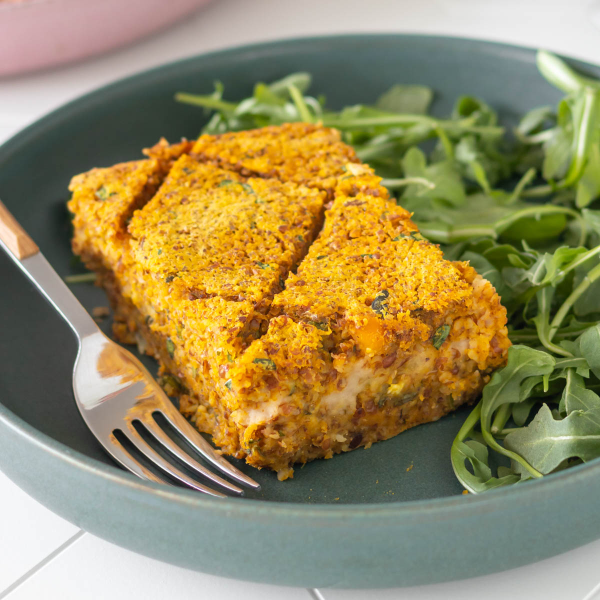 Quibe de Abóbora Assado Recheado com Creme de Feijão-Branco