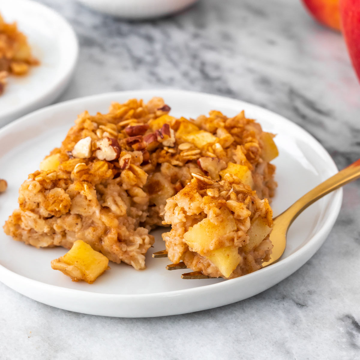 Mingau de Aveia Assado de Maçã com Especiarias