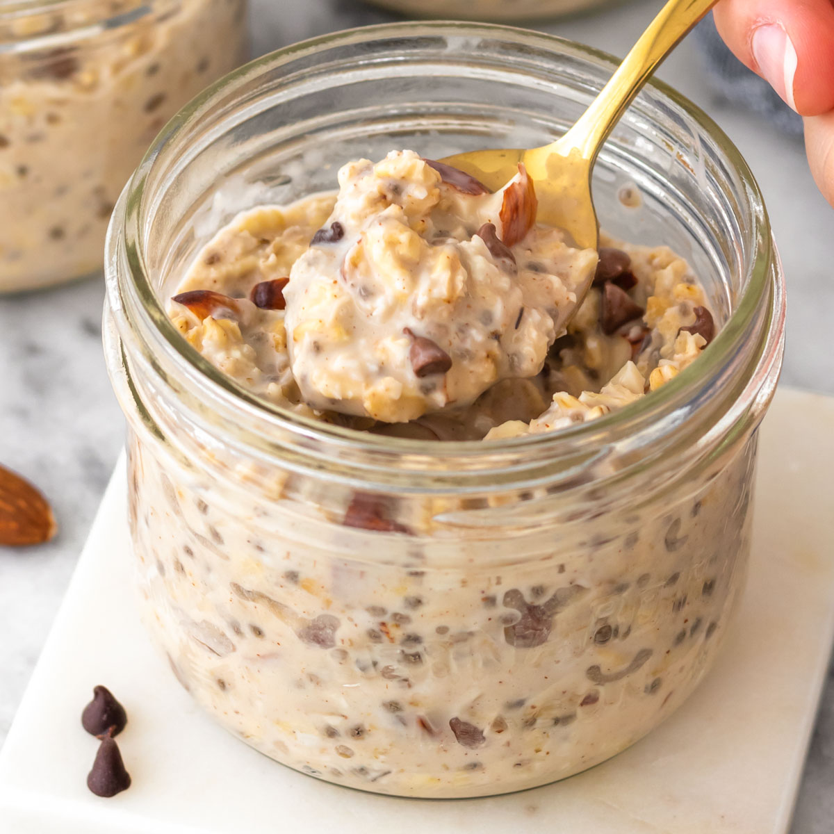Overnight Oats com Amêndoas e Coco