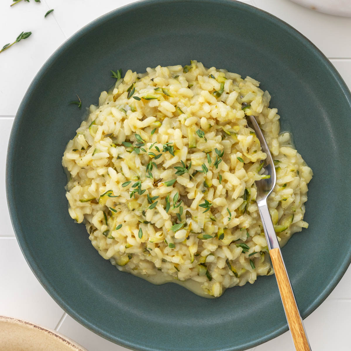Risoto de Abobrinha com Tomilho