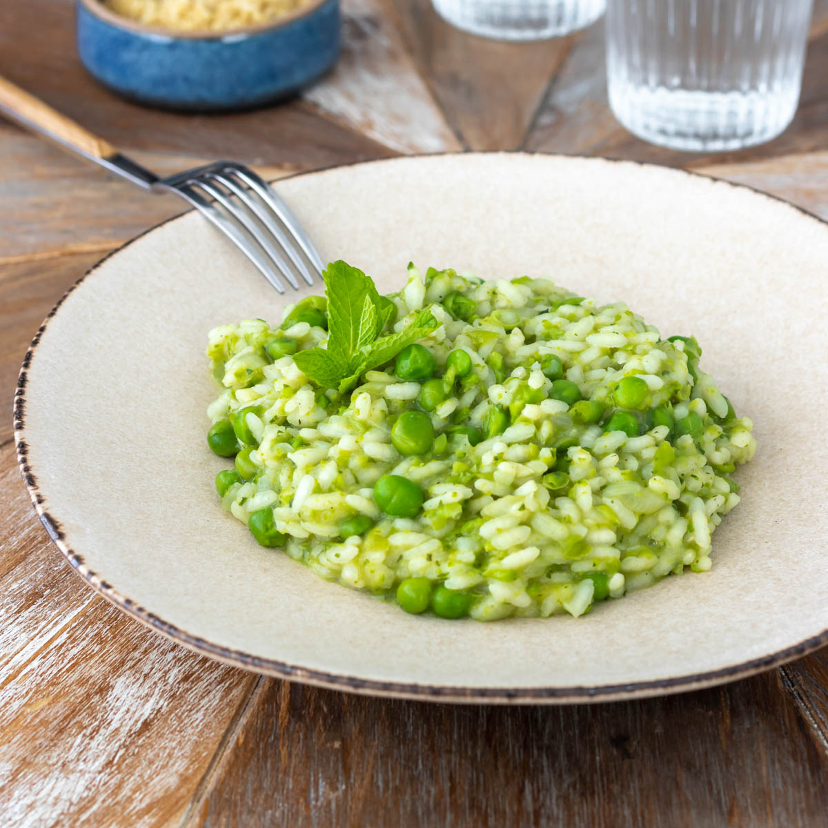 Risoto de Ervilha com Hortelã