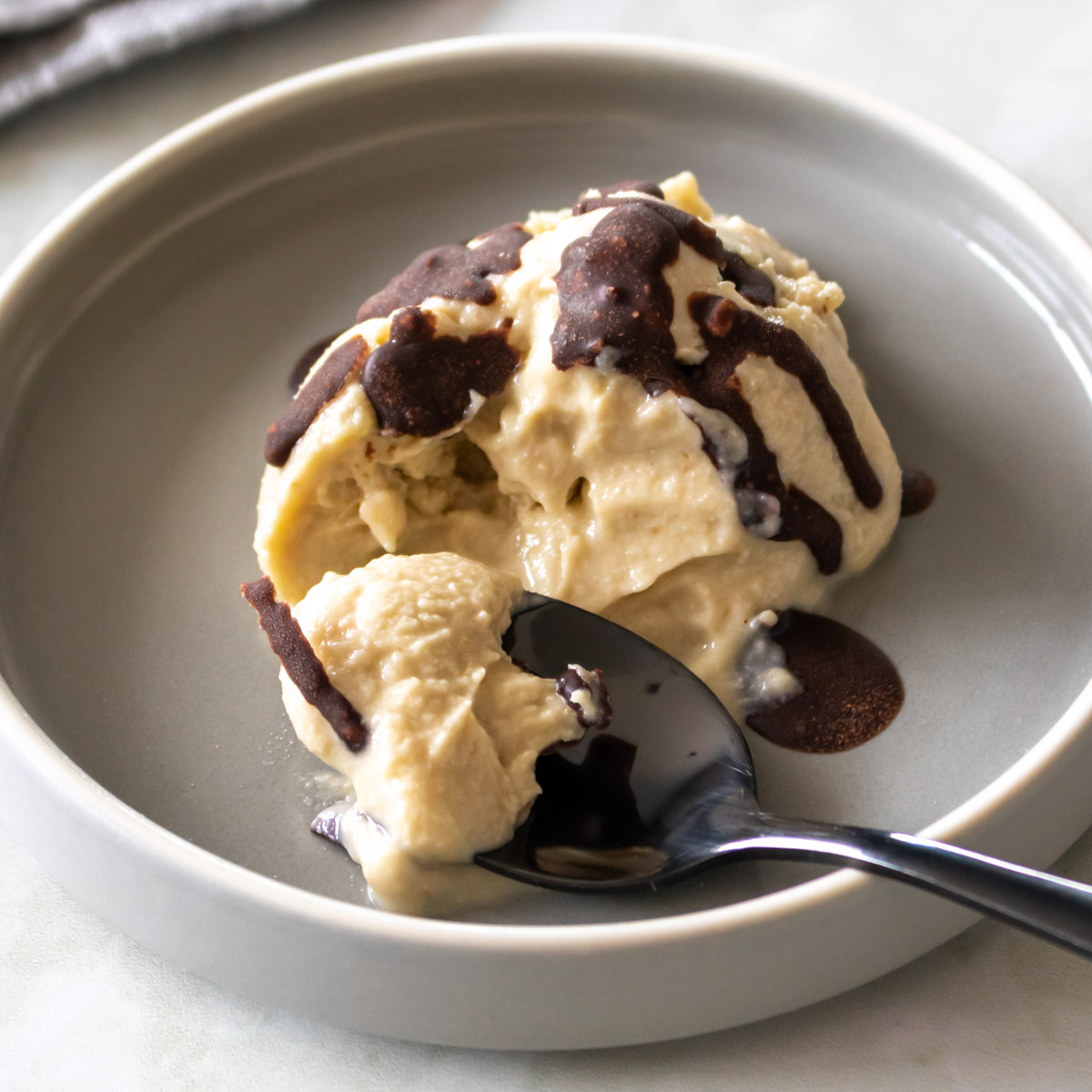 Sorvete de Grão-de-Bico com Amendoim (Sem Açúcar)