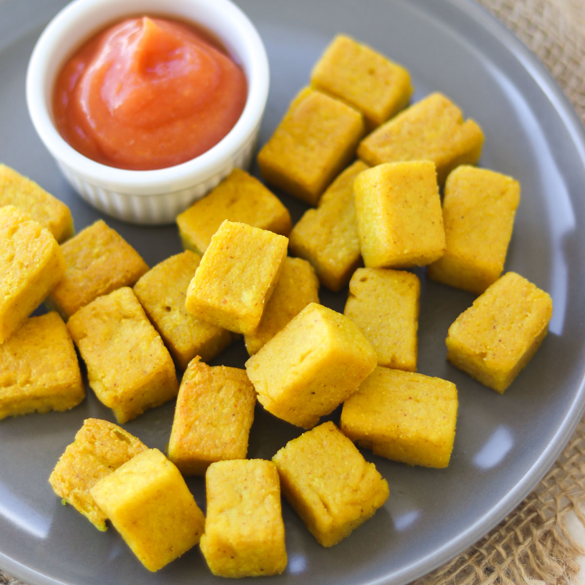 Tofu de Farinha de Grão-de-Bico