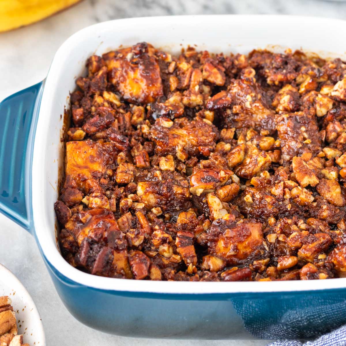Torta de Rabanada com Banana e Nozes