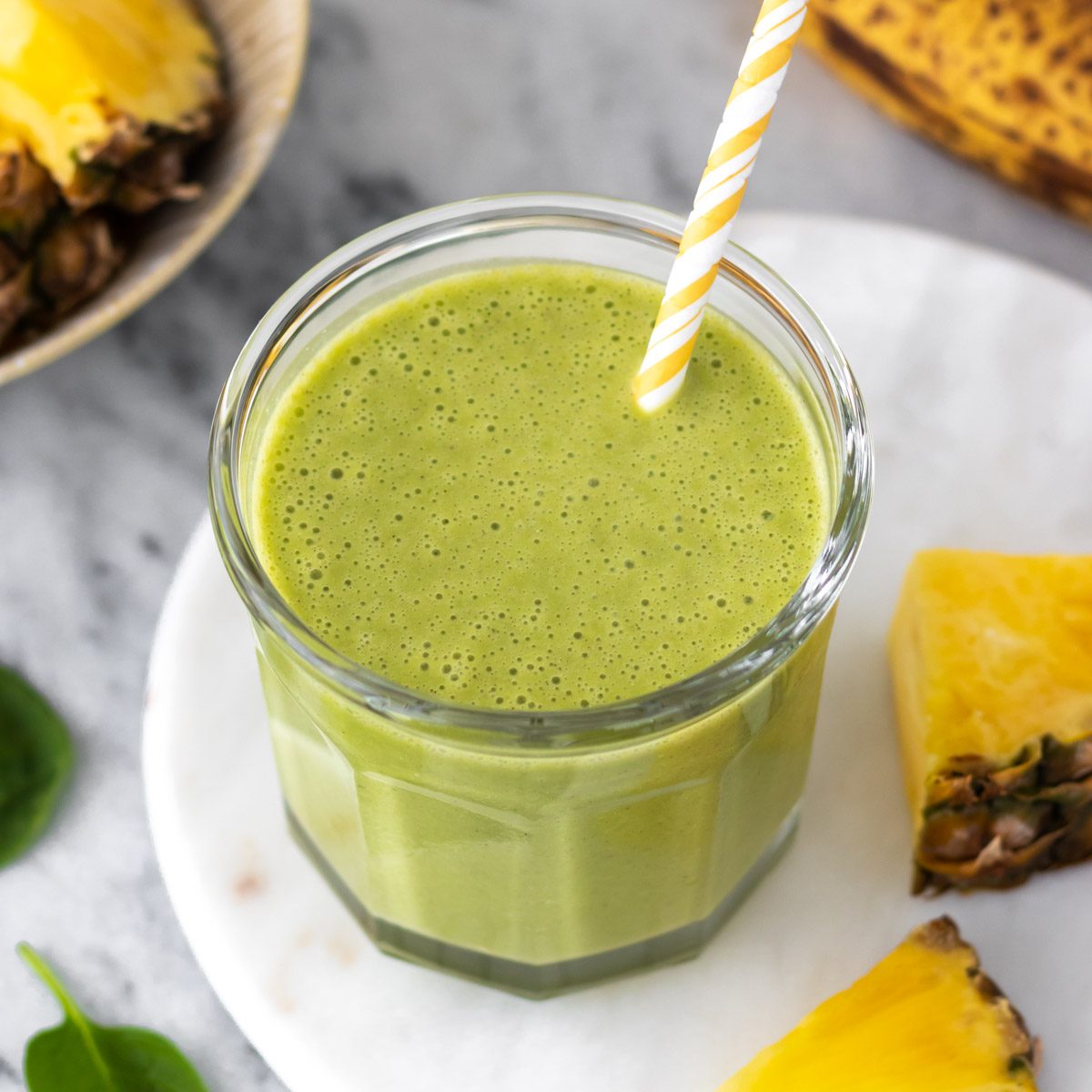 Vitamina de Abacaxi com Espinafre