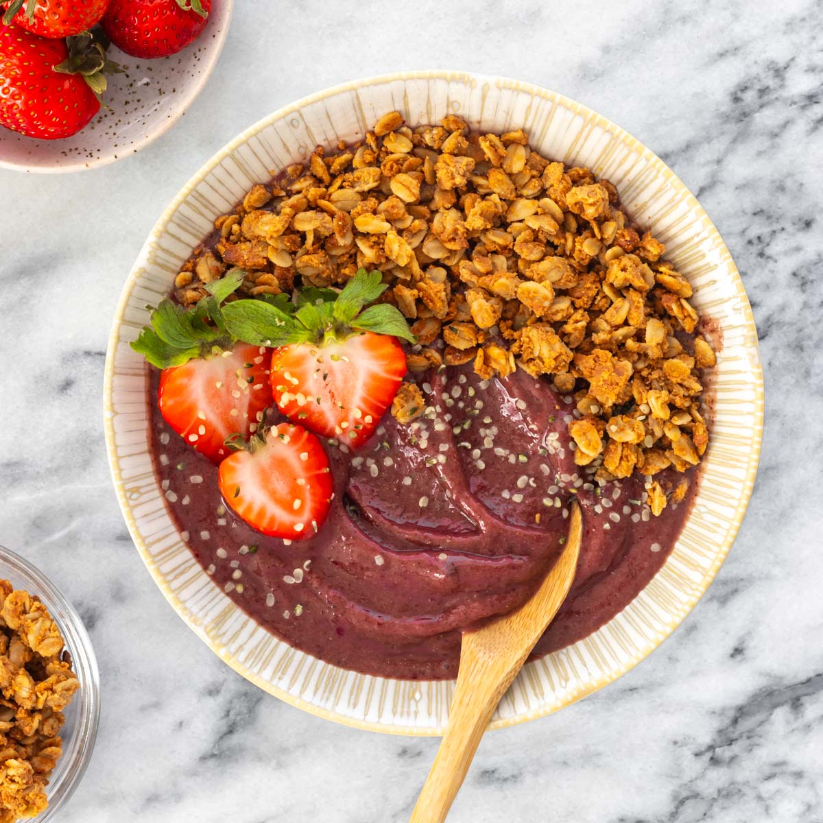 Vitamina de Açaí na Tigela