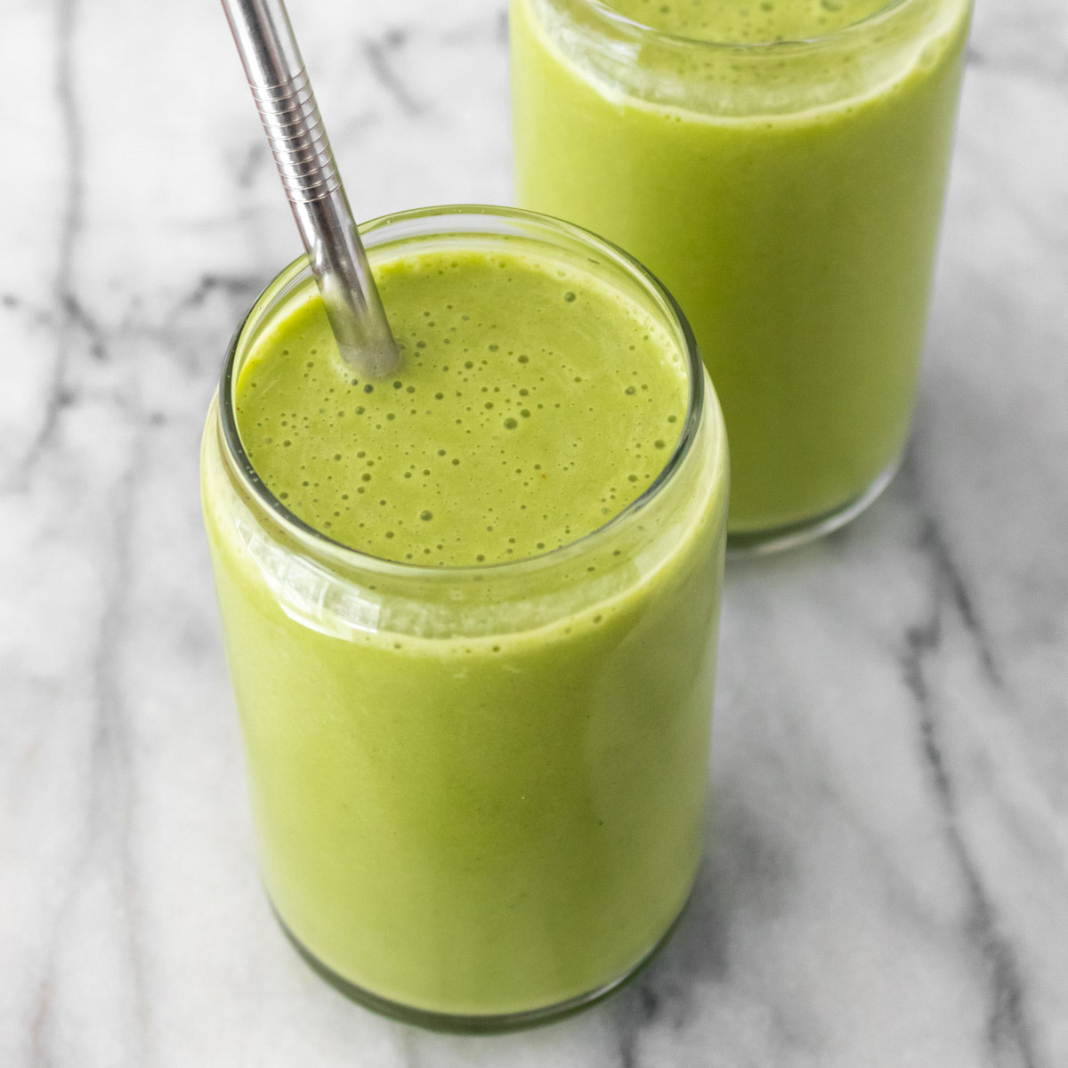 Vitamina de Banana com Espinafre e Pasta de Amendoim