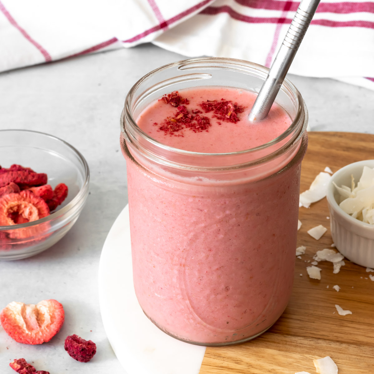 Vitamina de Frutas Vermelhas com Leite de Coco