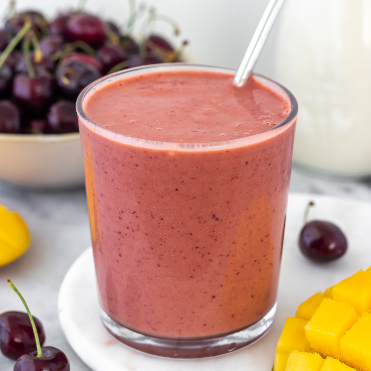 Vitamina de Manga com Cereja